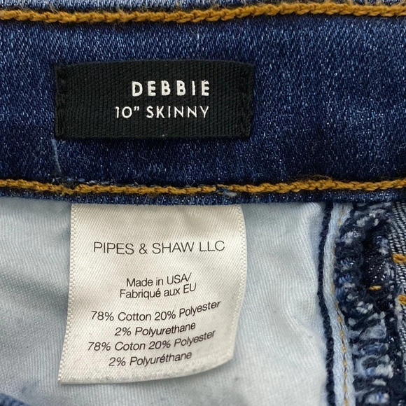 Veronica Beard 10" Debbie Frayed Dark Wash High-Rise Skinny Jeans Size 24 - Picture 7 of 7